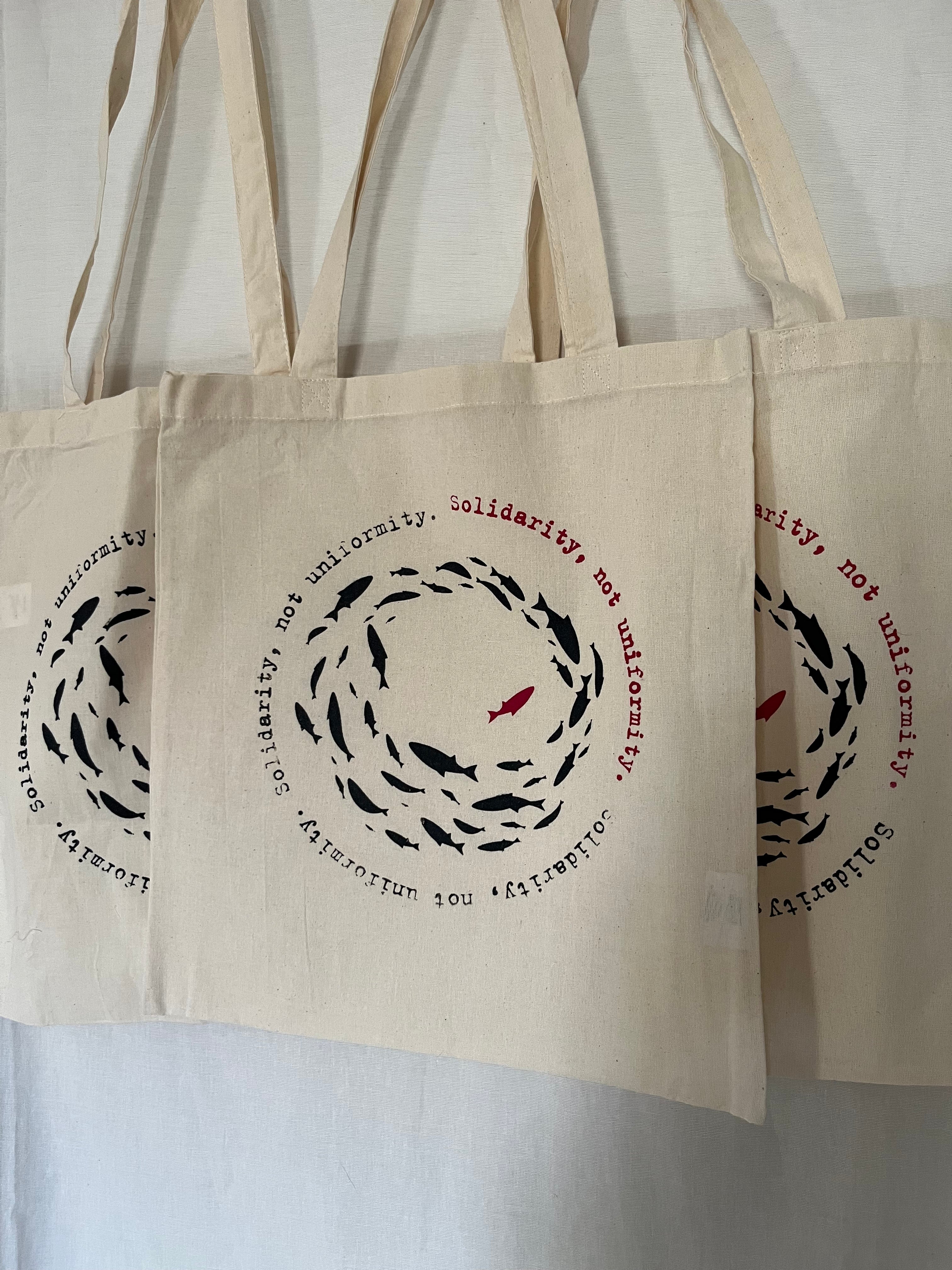 Jutebeutel Fischschwarm