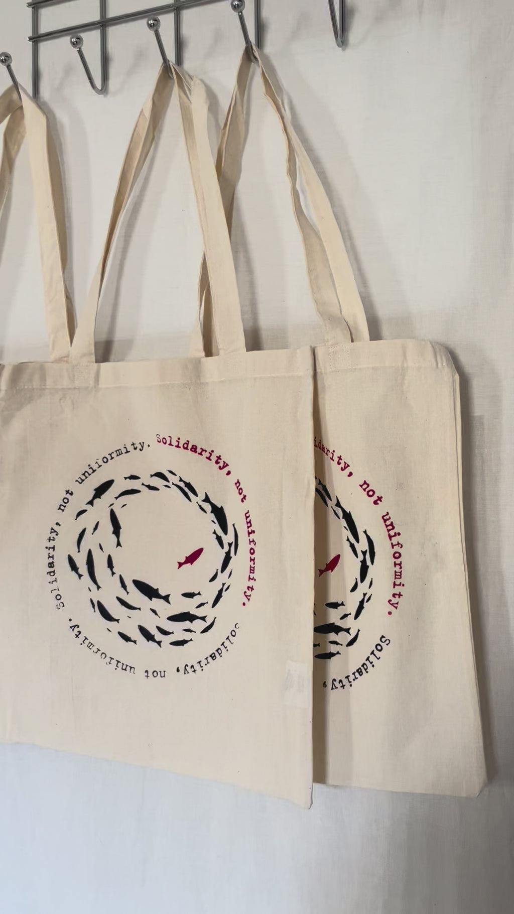 Jutebeutel Fischschwarm